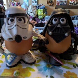 Vintage Star Wars Mr Potato Heads.  Darth Tater and the Spudtrooper